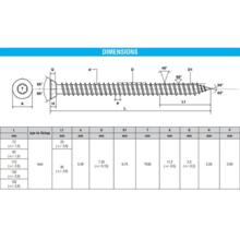 Vis de fixation directe huisserie - tf - inox a4