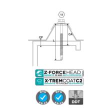 Vis fixation bac acier sur fer - z ral 8012