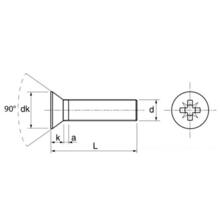 Vis métaux inox tête fraisée pozi