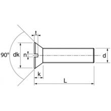 Vis métaux tête fraisée fendue inox